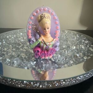 Vintage Mattel 2000 princess Barbie birthday wax candle Bougie caketopper Wilton